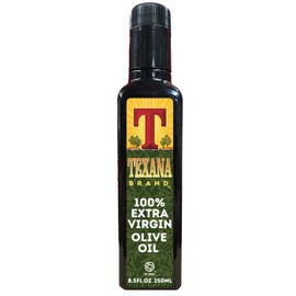 Texana Brand 100% Extra Virgin Olive Oil, Cold Pressed, Unfiltered, Non-GMO, 250ml (8.5 oz)