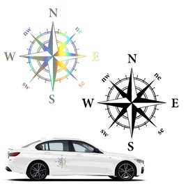 BQRKOTM 2 stk Artikel Kompass Aufkleber, Aufkleber kompass,Kompass Off Road Sport Trail Aufkleber,Stoßstangen Motorhaube Aufkleber,Berg Kompass Offroad Sticker Seitentür Universal Aufkleber