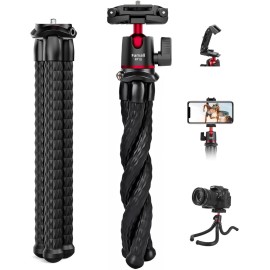 Universal Flexible Camera Tripod Stand with Cold Shoe Phone Mount
