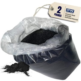 IPW Industries Bulk Activated Carbon - Coconut Shell Granular Activated Charcoal (GAC) for Water Filtration - Replacement Media for Pre and Post Carbon Water Filters (2 lbs)