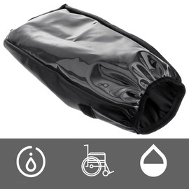 Waterproof Wheelchair Protector Joystick Cover, Adjustable Strap, Transparent Design, Protection for Electric Wheelchairs, Easy Installation and Operation, Black