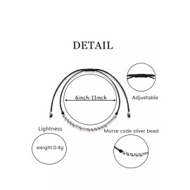 Morse Aquarius Morse Code Adjustable Bracelet Astrology