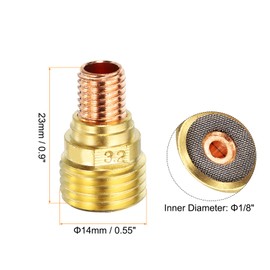 HARFINGTON 5pcs Gas Lens Collet Body 45V45 1/8" Welding Torch Consumables Kit for TIG Welding Torch WP-9/20/25 Series