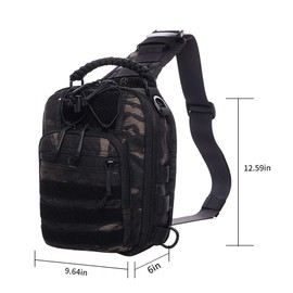 VOTAGOO Tactical Sling Bag Pack Military Rover Shoulder Bag Molle Assault Range Bag Backpack 1050D