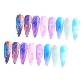 Healvian Nail Art Stickers Colors Star Paper Manicure Creative Nail Decal Chic Fingernail Decals Easy DIY