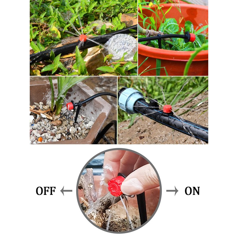Pack of 400 Irrigation Droppers, EBANKU 1/4 Inch Irrigation Sprinkler