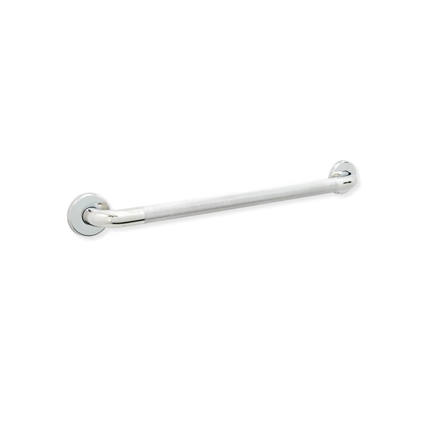 Bathroom Safety Grab Bar - Polished Chrome/ADA Handrail Tub Shower/304 Stainless Steel/Knurled/ 18"