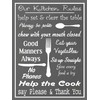 SHAWPRINT OUR KITCHEN RULES METAL TIN WALL PLAQUE SIGN NOVELTY