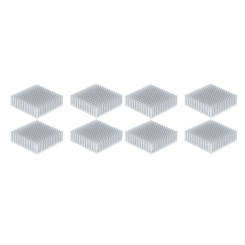 8Pcs Heat Sink Cooling Heatsink Cooler Aluminium Alloy 50x50x15mm Accessory