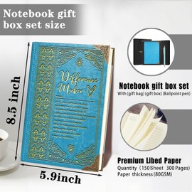 Difference Maker Definition A5 Notebook with a Pen Gift Bag and Gift Box Social Worker Gift Employee Appreciation Gift Coworker Gift,1 Pack (Light Blue), (Difference maker-Light BlueCA)
