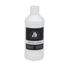 New York Central Acrylic Gesso - White Professional Grade Gesso for Painting, Acrylic, Oil, Pastels, & More! - 16 oz Bottle