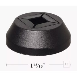 Walnut Creek Black Iron Baluster Shoe 9067EF-FR - 1/2" or 9/16" - Easy Fit Flat Round Shoe