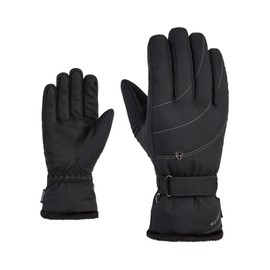 Ziener Women's KAHLI Ski Gloves / Winter Sports | Primaloft Plush Lining Black 7.5