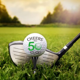 Xeiwagoo 50th Birthday Gifts for Men, 6 Pack Happy Birthday Golf Balls with 6 Tees, Funny Golf Balls Gift Set for Golfers, Men, Dad, Mom, Lovers, Grandpa, Grandma, Husband-50th