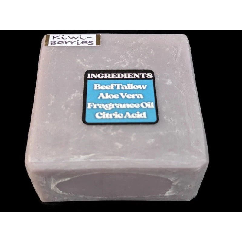 Bar Soap, Beef Tallow, Kiwi Berries, Handcrafted, All Natural, 5-6