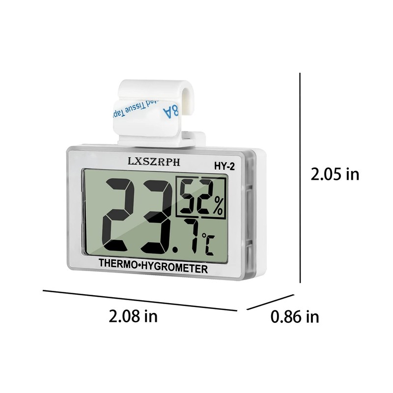 Digital Reptile Hygrometer Thermometer LCD Display, Temperature Humidity Meter Gauge