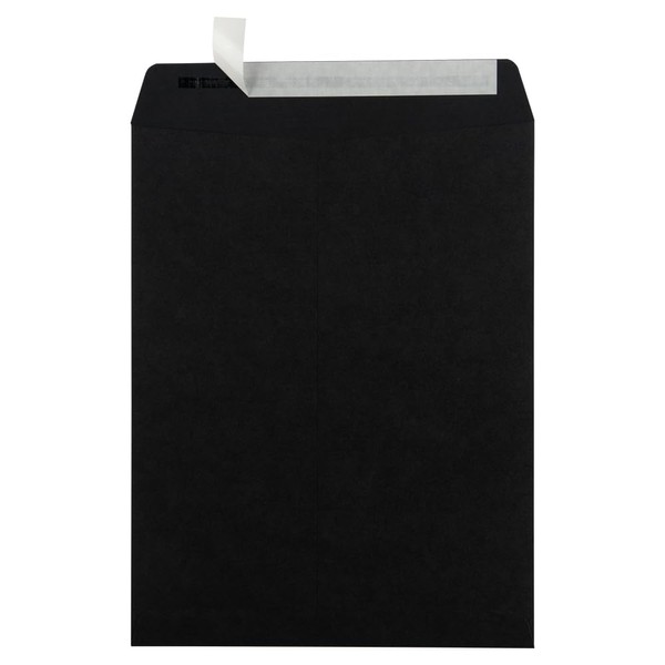 10 x 13 Open End Envelopes - Midnight Black (250