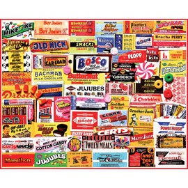 White Mountain Puzzles Candy Wrappers - 1000 Piece Collage Jigsaw Puzzle