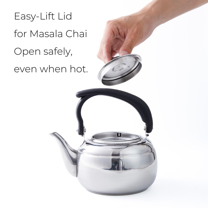 Stainless Steel Chai Pot for Stove & Electric Cooktop –