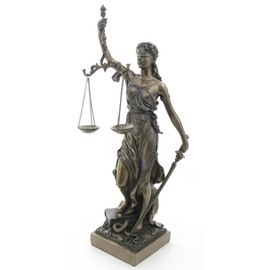 US 13 Inch La Justicia Blind Folded Women Cold Cast Bronze Figurine