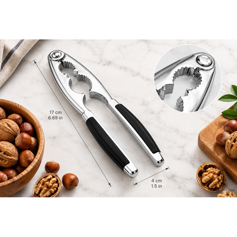 Stainless Steel Nutcracker Tool Made of Die-Cast Zinc for Nuts