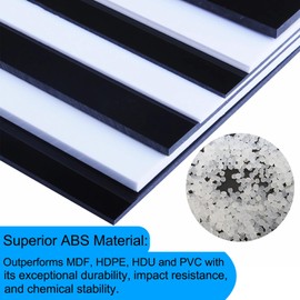 Plastic Panel 3 mm 30 x 20 cm Plastic Plate ABS Plastic Panels White ABS Plate for Model Making Crafts Mudguard Home Decoration 2 Pieces (30 x 20 cm, White)