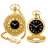 Vintage Roman Numeral Pocket Watch for Men – Engraved Quartz