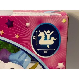 Splash Buddies Childs Swim Ring Unicorn 51″x 32″x 33″ Rainbow and Glitter