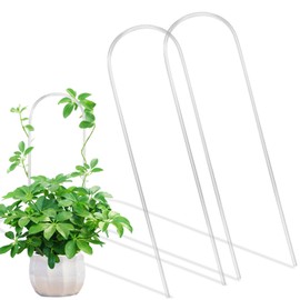 2PCS U-Shaped Clear Acrylic Trellis, 13.7X4'' U-Style Garden Plant Support for Vine, Ivy, Hoya 丨Clear Plant Trellis for Potted Climbing Plants U Shape