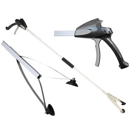 ArcMate EZ Reacher PRO - Heavy Duty Grab-It Reaching Tool – Collapsible Grabber Reacher with Extra-Large Grip, Locking Handle and 4.5 Inch Jaws - Ideal for Commercial, Maintenance, Seniors, 48" (48PC)