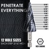Matework M35 Cobalt Step Drill Bit, Four Spiral Flute Unibit