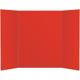 Office Depot 80% Recycled Tri-Fold Corrugate Display Board, 36in. x 48in., Red, 26993