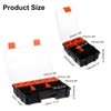 sourcing map 3pcs Toolbox Organizer Portable Plastic Hardware Organizer Box
