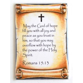 Romans 15:13 Bible Verse Fridge Magnet (2.5 x 3.5 inches)