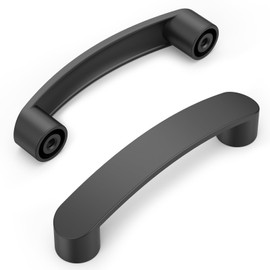 FURNIWARE Pack of 10 Black Cabinet Handles, Kitchen Handles Drawer Pulls 96mm(3.8 Inch) Hole Center, Hardware Modern Kitchen Cabinet Door Handles, for Kitchen and Bathroom Cabinets Cupboard