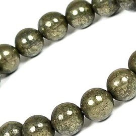 Pyrite Zibu Coin with 8mm Beaded Bracelet Crystal Healing Gemstone Money Switch Coin, Angelic Number Oval Cabochon for Prosperity and Positive Energy