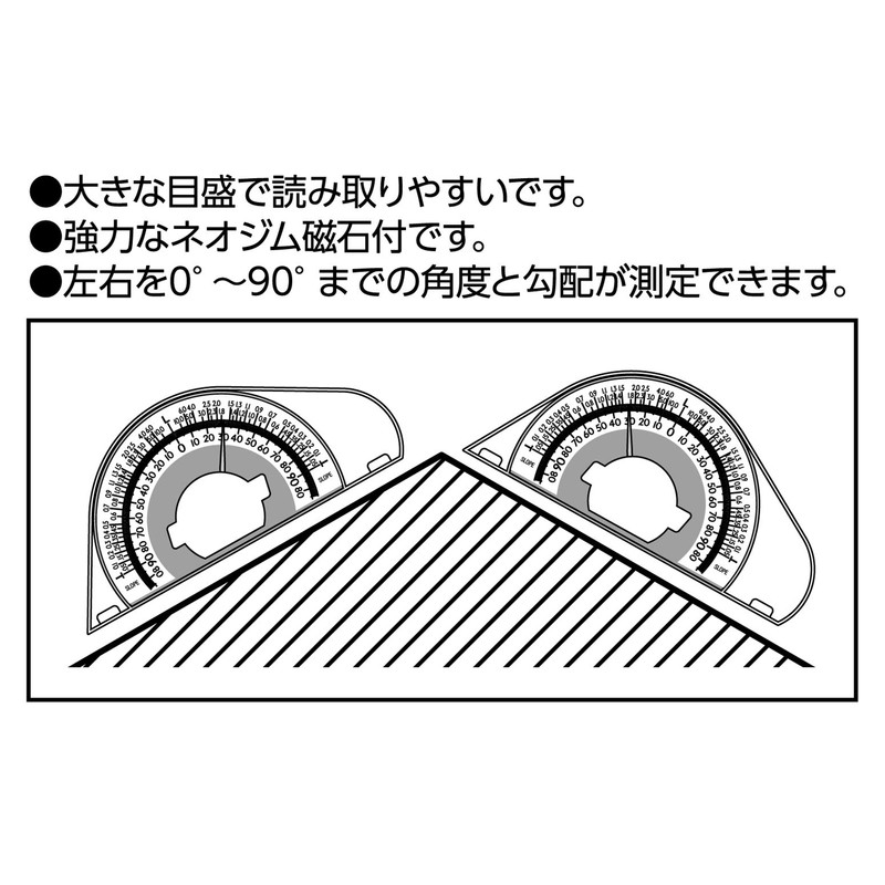 Shinwa 78545 Sokutei Blue Slant Dial with Magnet