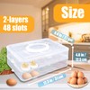 2-Layer Deviled Egg Carrier with Lid,Deviled Egg Trays with Handle,Stack