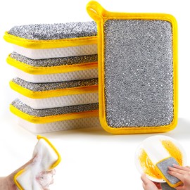 Washing up Sponge, 5PCS Dishcloths for Washing Up, Double-Sided Kitchen Dishcloth, Multi-Purpose Absorbent Sponge, Bowl Dish Cleaning Pad Scrubber,Kitchen Dishwashing Cleaning Tool