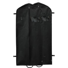 Simple Houseware 2 Pack Travel Garment Bag, Black