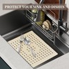 WILLKOMMEN Kitchen Sink Mat, 12" x 10" Rectangular Sink Protector
