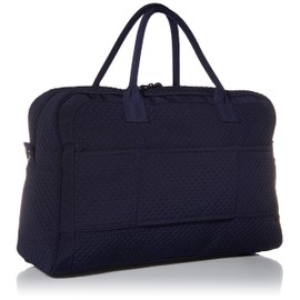 Vera Bradley Women's Microfiber Weekender Travel Bag, Navy, One Size