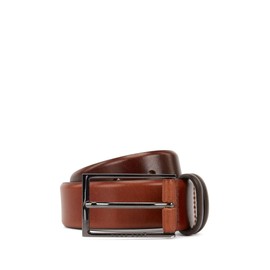 Boss Men's Carmello Belt made of Vegetable-tanned Leather with Metal Details (Carmello) - brown, size: 85