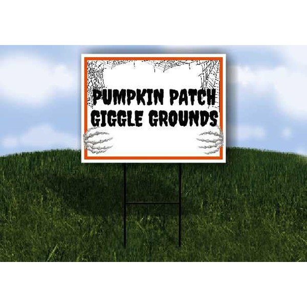 PUMPKIN PATCH GIGGLE GROUNDS Halloween Skeleton No arrow 1 Single
