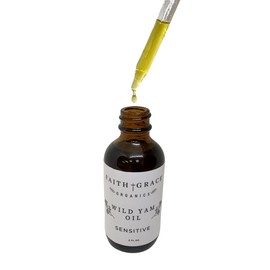 FAITH AND GRACE ORGANICS, WILD YAM OIL, balancing for men and women for sensitive skin, organic ingredients, made in USA, 4 FL Oz