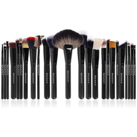 SHANY Pro Set de 24 brochas hechas a mano con cerdas naturales/sintéticas con un mango de madera, la pieza maestra