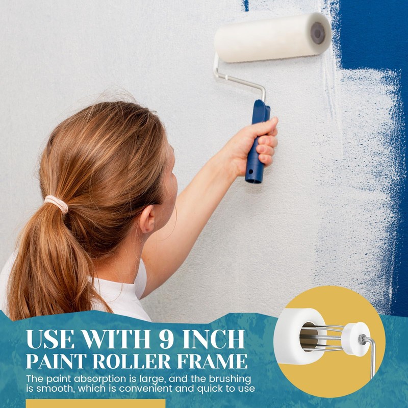 Nuenen 18 Pcs 9 Inch Foam Paint Roller, High Density