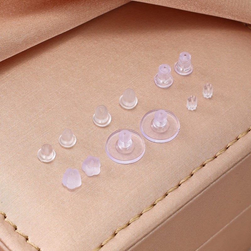 Nkwuire 6 Styles Silicone Earring Backs for Studs, 600 Pcs