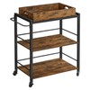 VASAGLE Kitchen Serving Cart with Removable Tray, 3-Tier Kitchen Utility