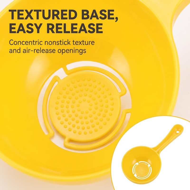 2 Pcs Yellow Half Round Rice Spoon Mold,Rice Serving Spoon
